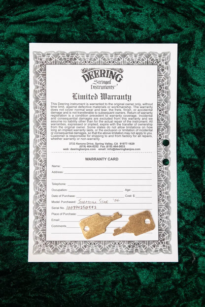 Deering Tenbrooks Saratoga Star with -06- Tone Ring Banjo with Hardshell Case