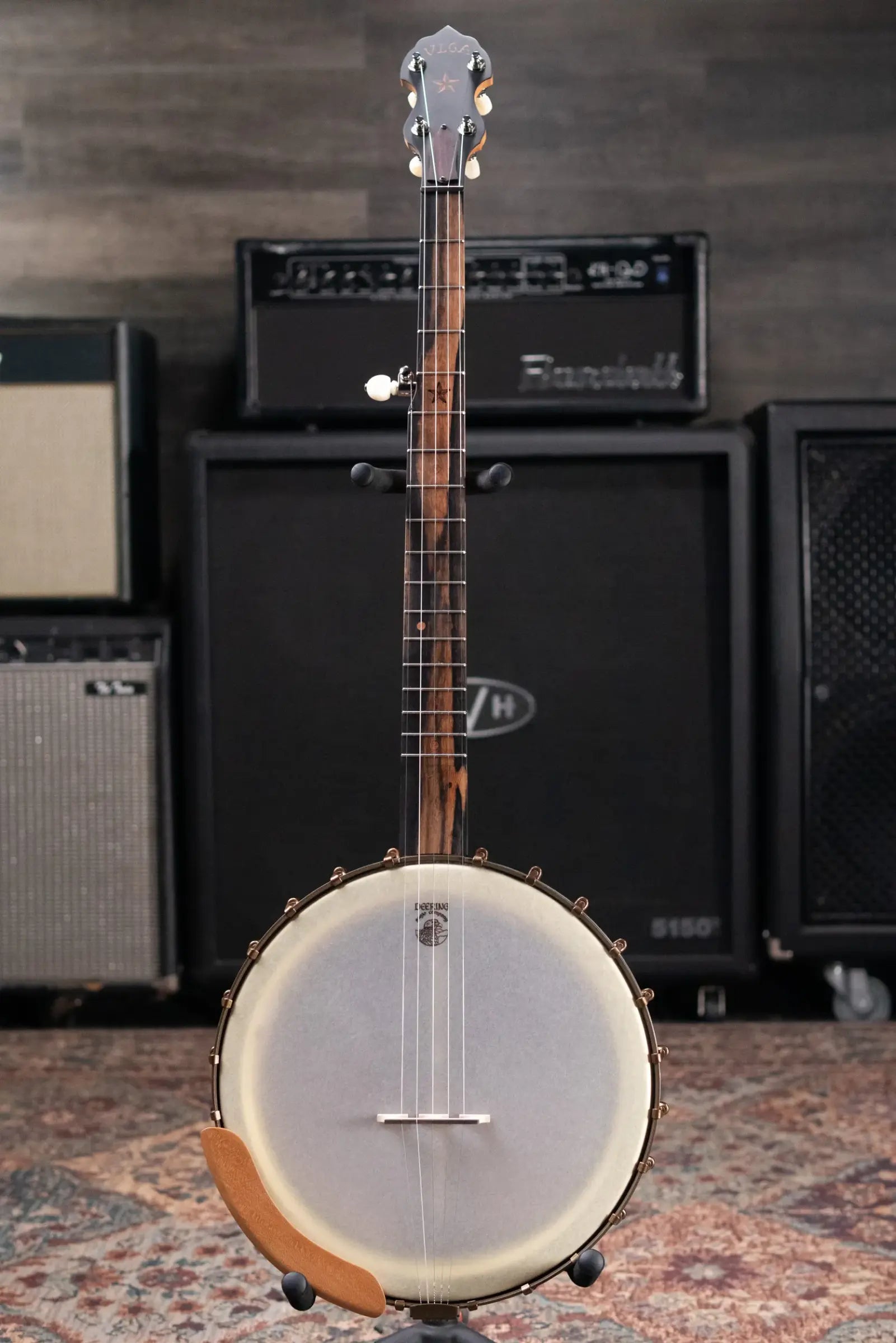 Deering Vega Vintage Star 5-String Banjo - Cherry with Hardshell Case