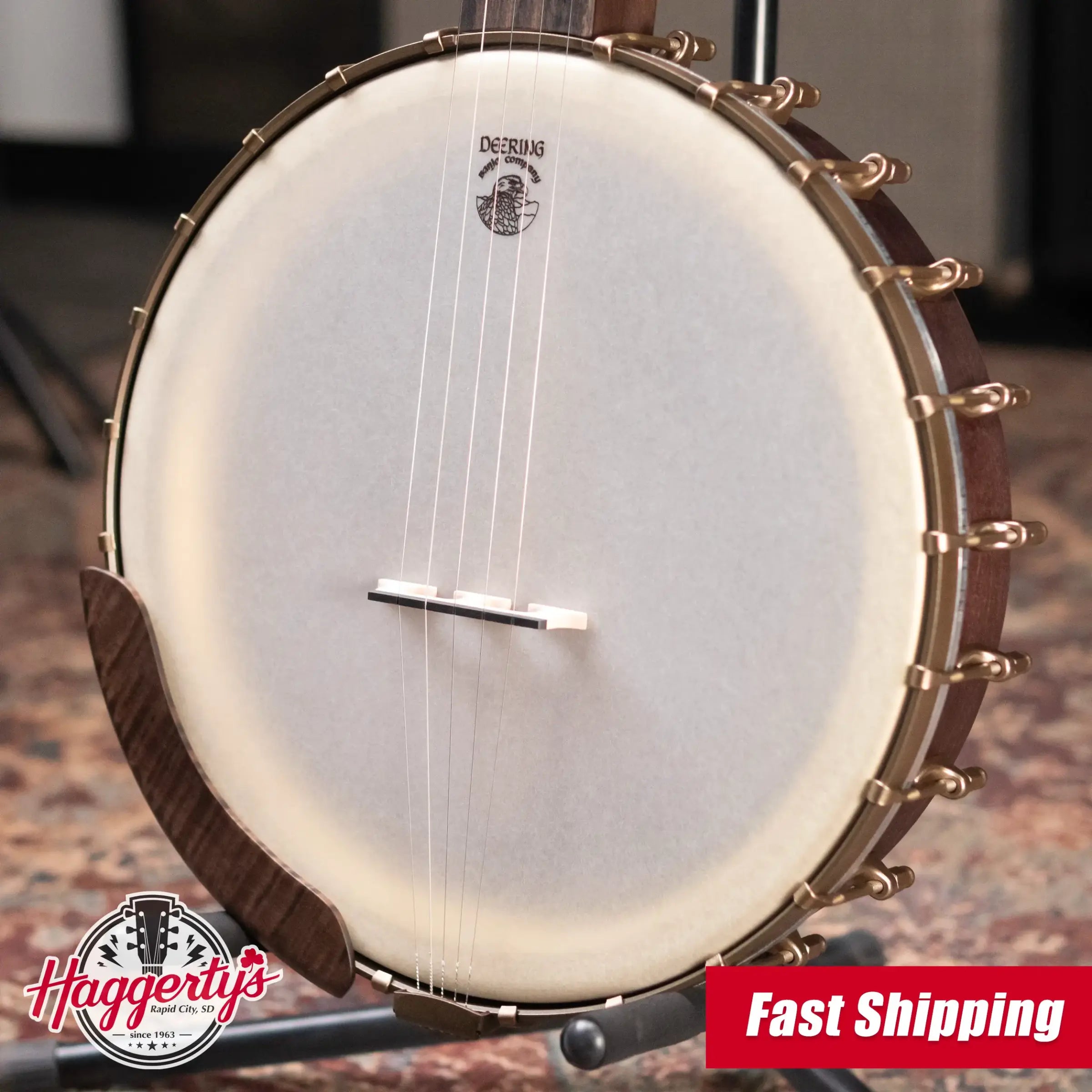 Deering Vega Vintage Star 5 String Banjo with Hardshell Case