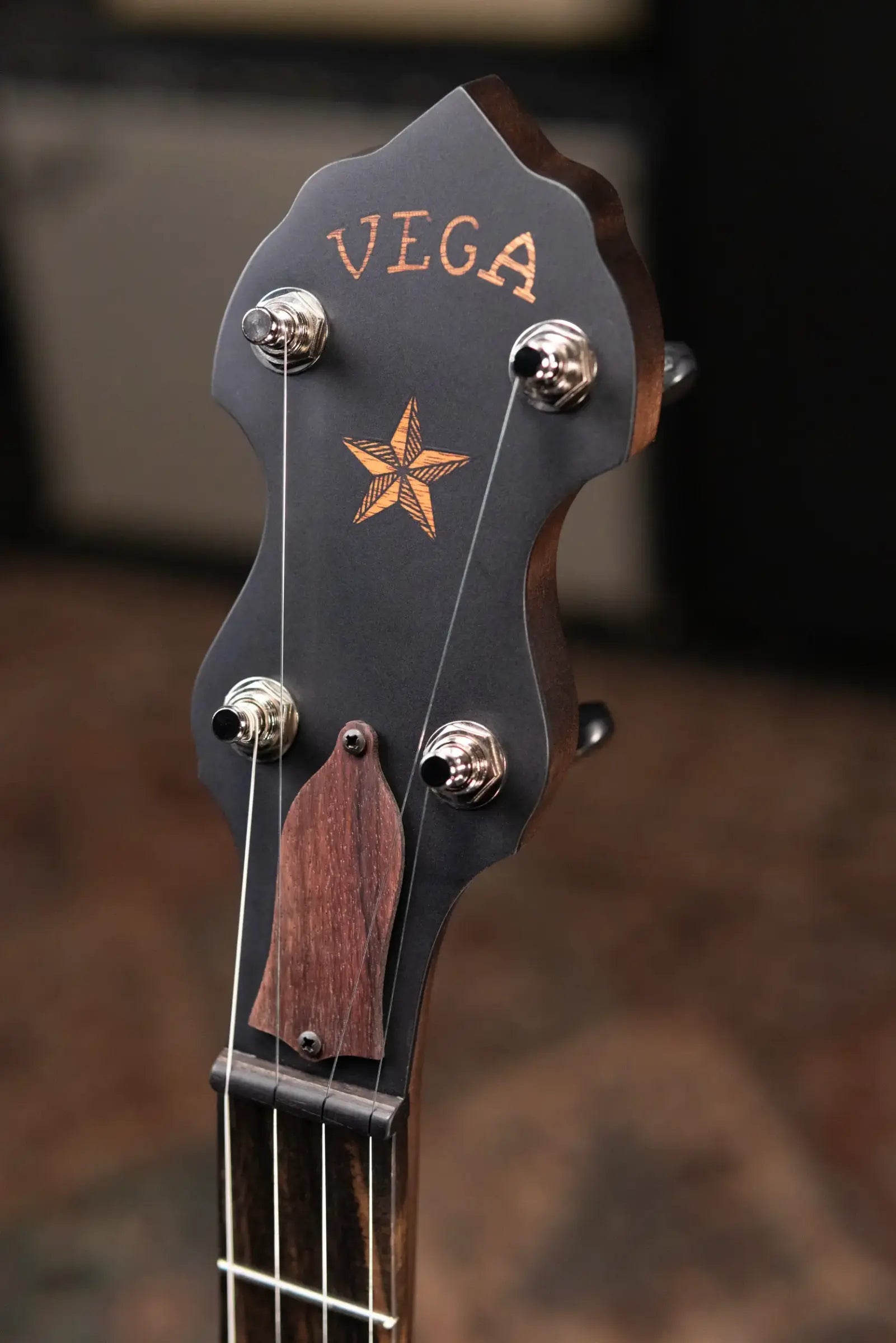 Deering Vega Vintage Star 5 String Banjo with Hardshell Case