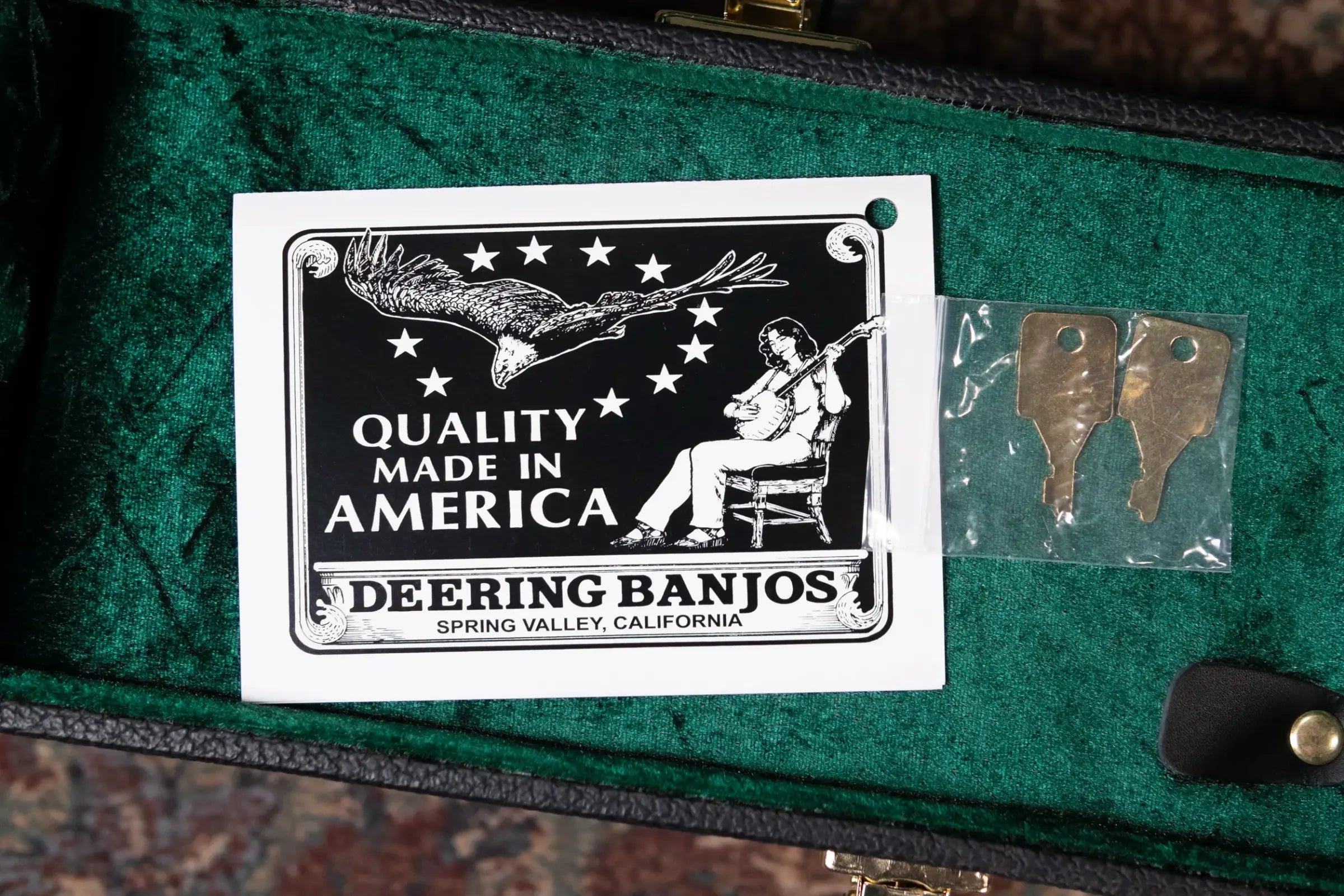 Deering Vega Vintage Star 5 String Banjo with Hardshell Case