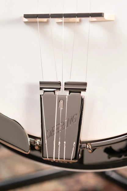 Deering White Lotus 5-String Banjo with Hardshell Case