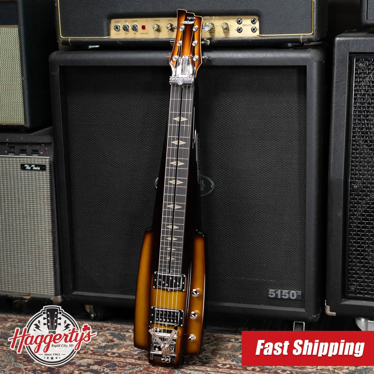 Duesenberg Fairytale Lap Steel - Gold Burst with Hardshell Case