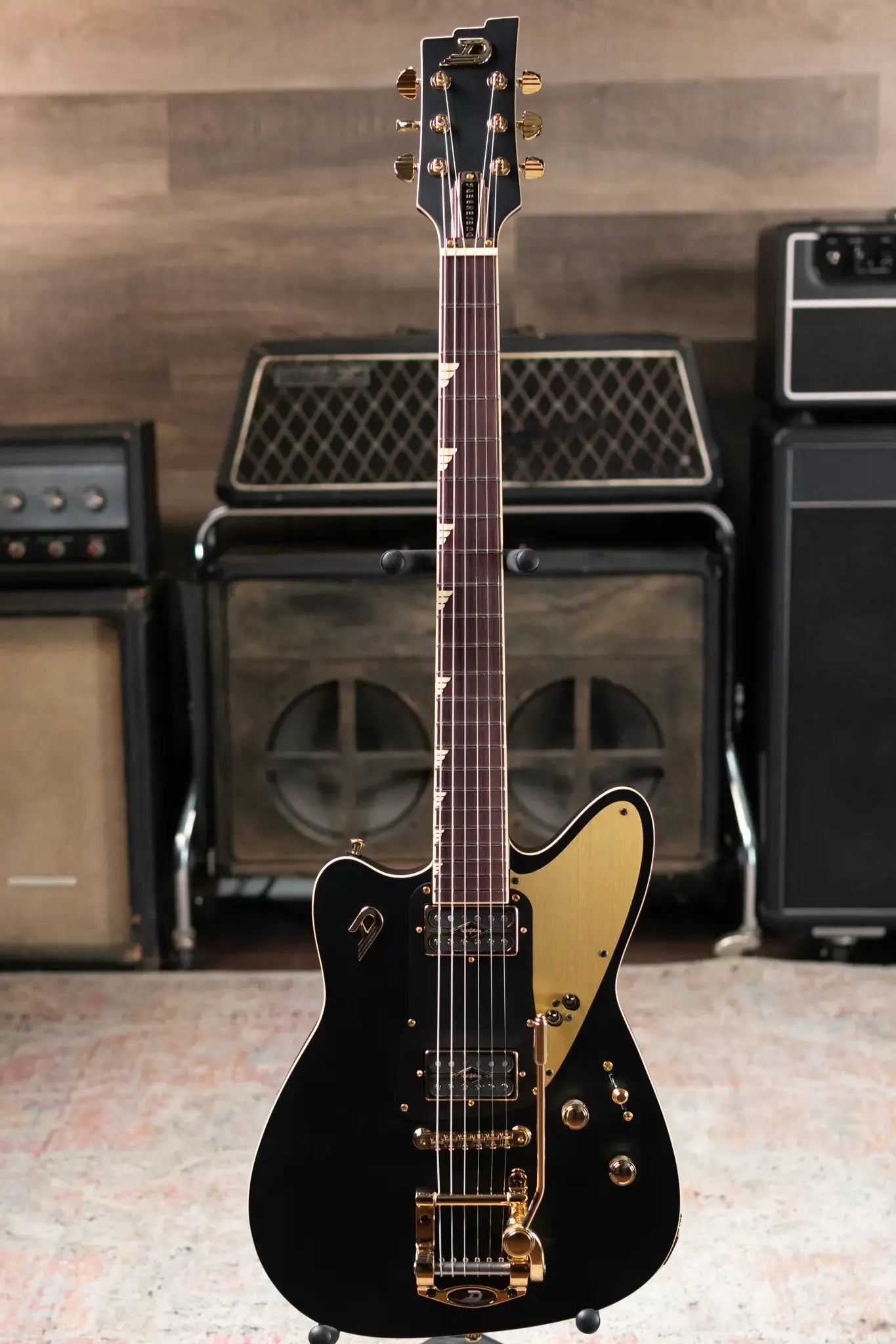 Duesenberg Falken Electric Guitar - Matte Black with Hardshell Case
