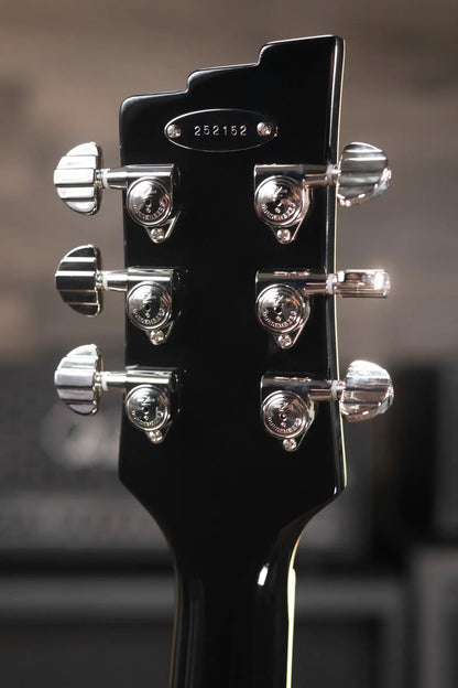 Duesenberg Paloma Baritone Electric Guitar - Black Sparkle with Gig Bag