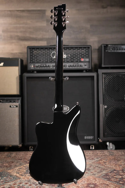 Duesenberg Paloma Baritone Electric Guitar - Black Sparkle with Gig Bag