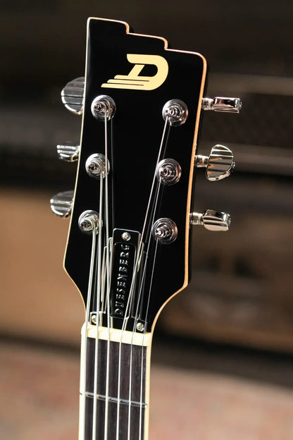 Duesenberg Paloma Baritone Electric Guitar - Black Sparkle with Gig Bag