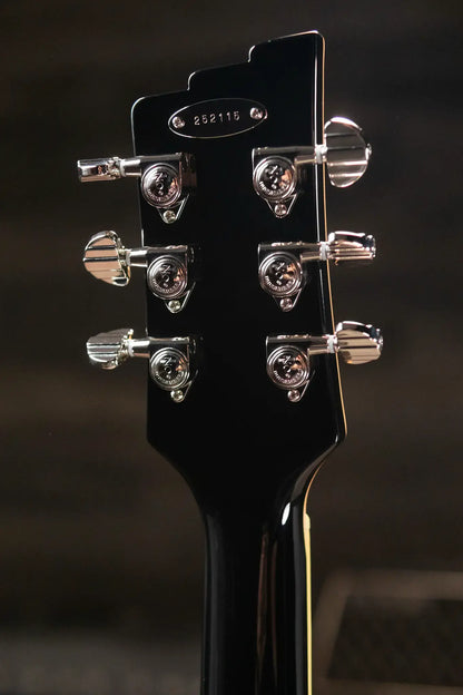 Duesenberg Paloma Baritone Electric Guitar - Black Sparkle with Gig Bag