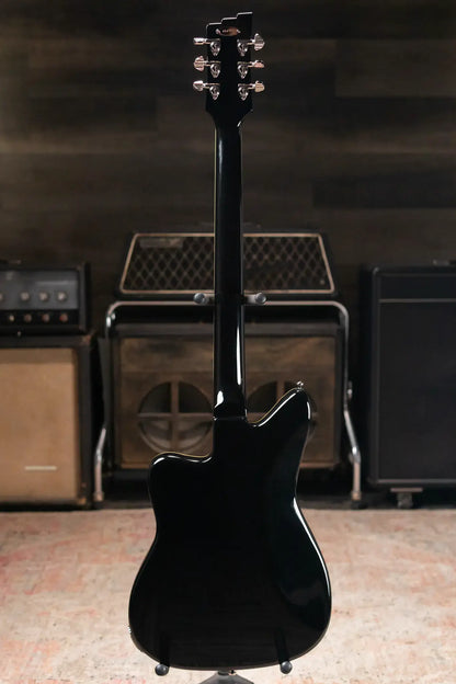 Duesenberg Paloma Baritone Electric Guitar - Black Sparkle with Gig Bag