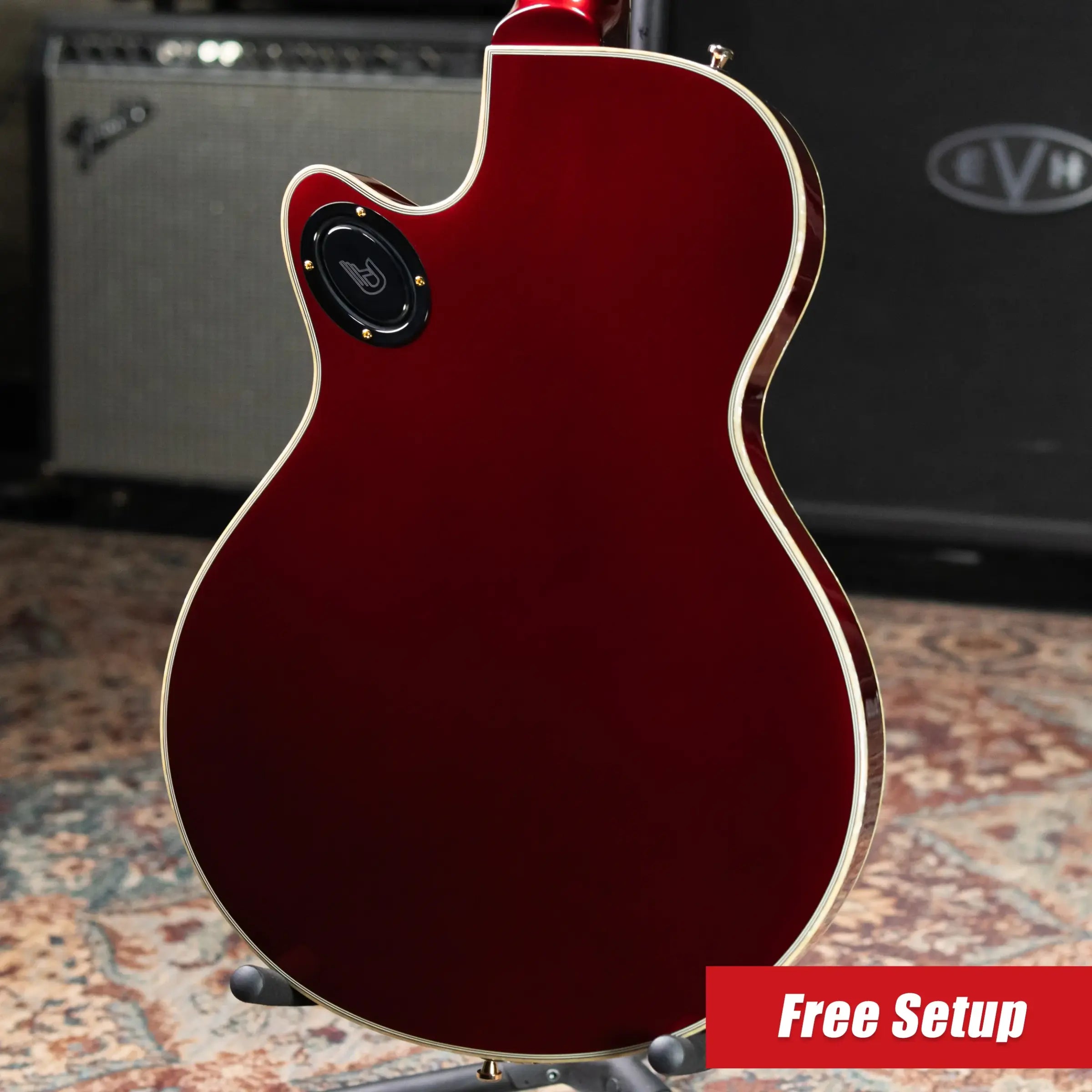 Duesenberg Starplayer TV Phonic Semi-Hollow Electric Guitar - Balboa Pearl Red with Hardshell Case
