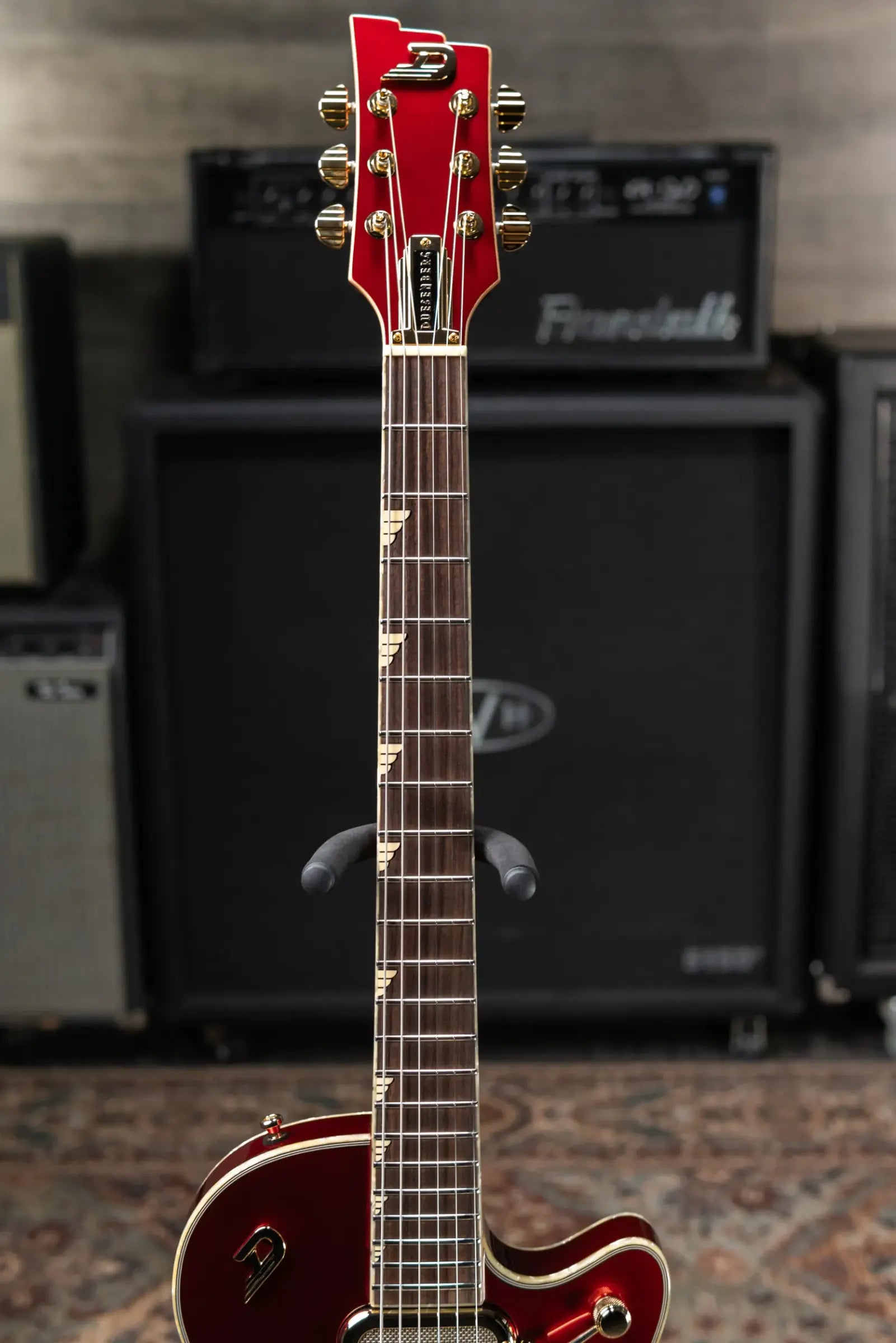 Duesenberg Starplayer TV Phonic Semi-Hollow Electric Guitar - Balboa Pearl Red with Hardshell Case