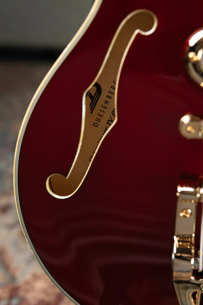 Duesenberg Starplayer TV Phonic Semi-Hollow Electric Guitar - Balboa Pearl Red with Hardshell Case
