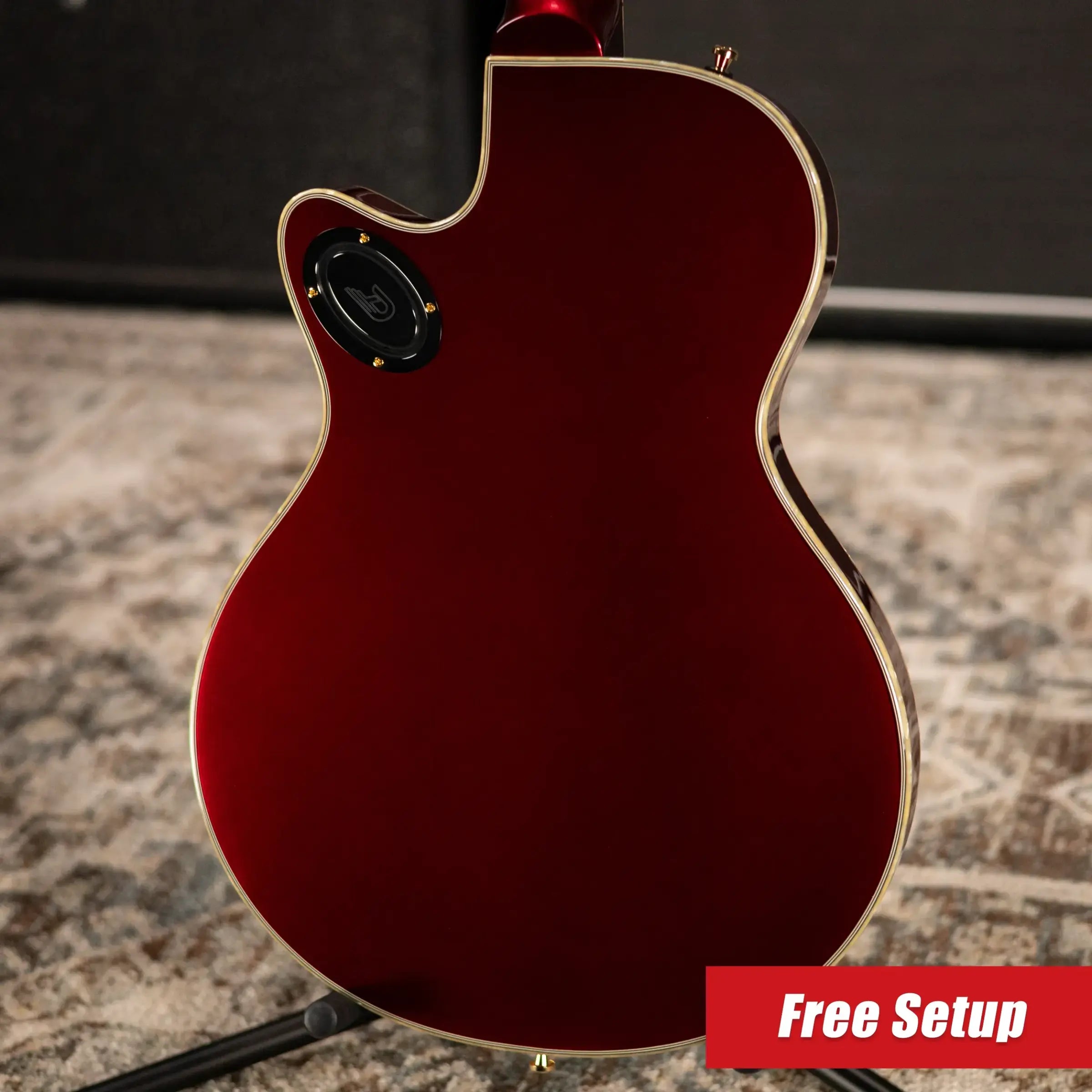 Duesenberg Starplayer TV Phonic Semi-hollow Electric Guitar - Balboa Pearl Red with Hardshell Case