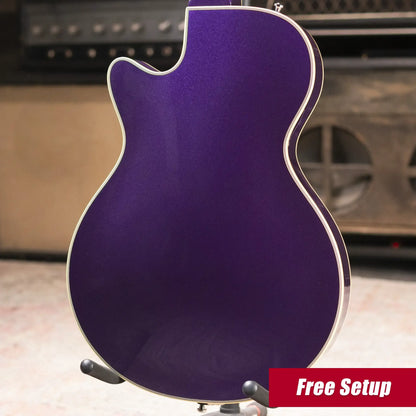Duesenberg Starplayer TV Semi-Hollow Electric Guitar - Galaxy Purple Burst with Hardshell Case