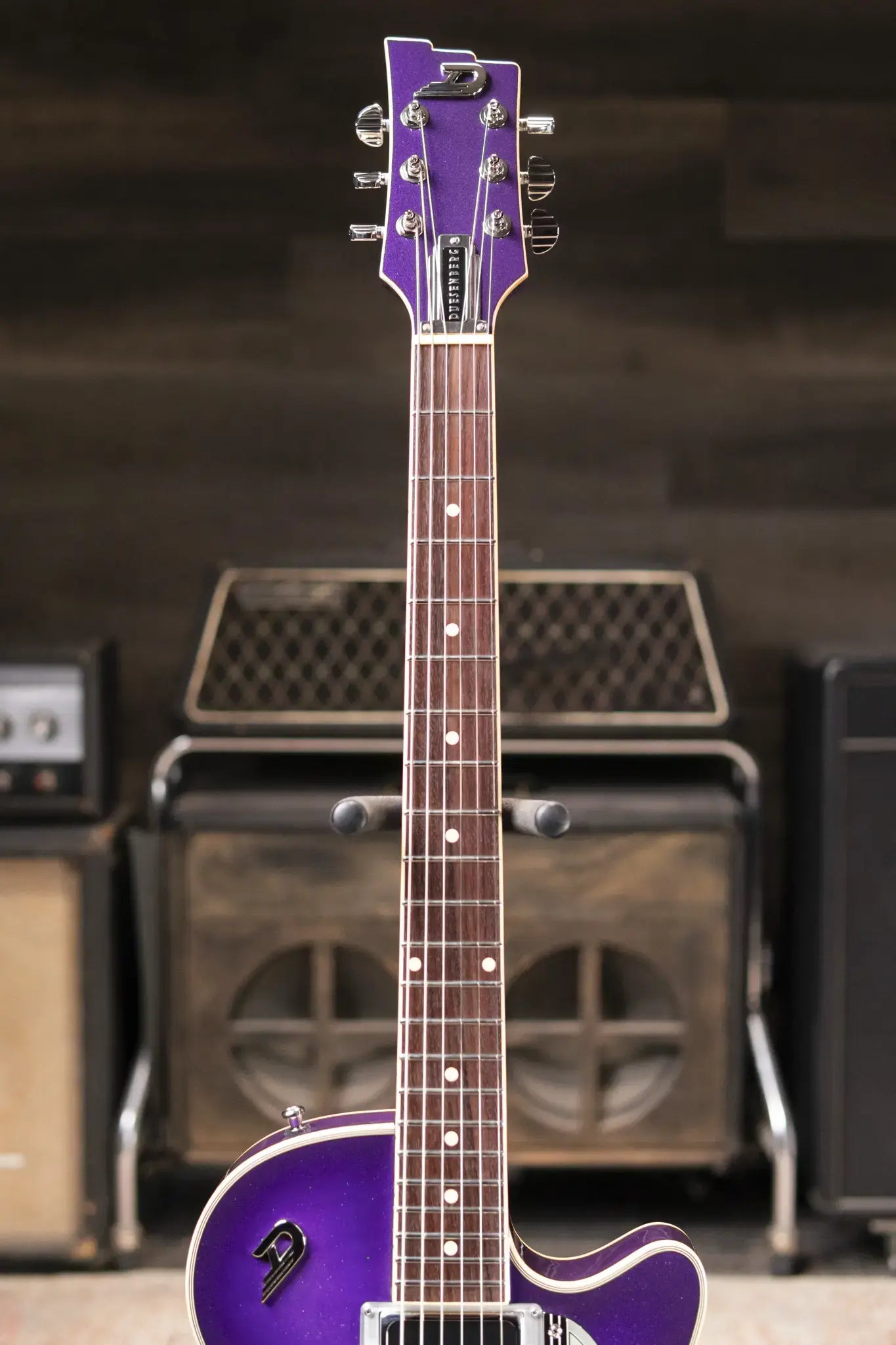Duesenberg Starplayer TV Semi-Hollow Electric Guitar - Galaxy Purple Burst with Hardshell Case