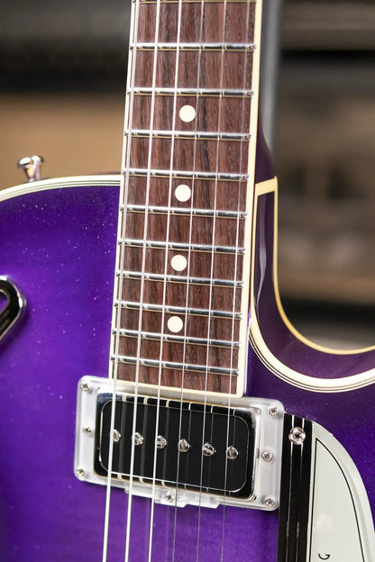 Duesenberg Starplayer TV Semi-Hollow Electric Guitar - Galaxy Purple Burst with Hardshell Case