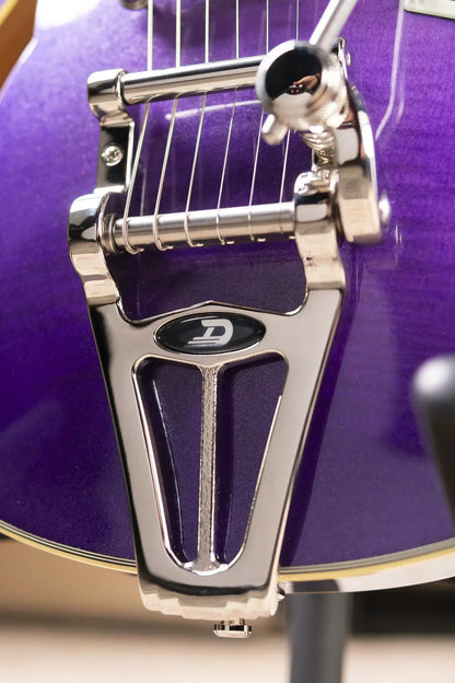 Duesenberg Starplayer TV Semi-Hollow Electric Guitar - Galaxy Purple Burst with Hardshell Case