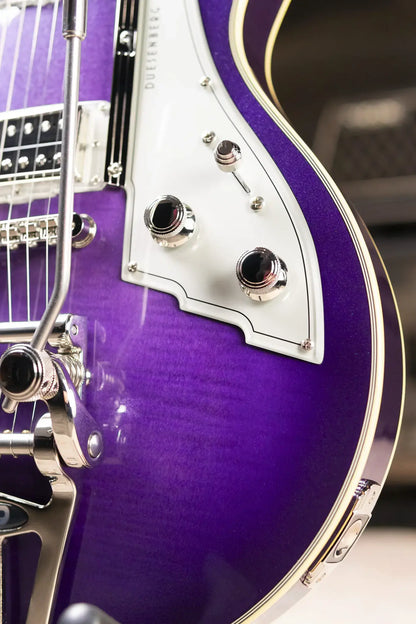 Duesenberg Starplayer TV Semi-Hollow Electric Guitar - Galaxy Purple Burst with Hardshell Case