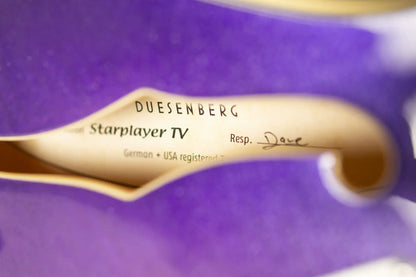 Duesenberg Starplayer TV Semi-Hollow Electric Guitar - Galaxy Purple Burst with Hardshell Case