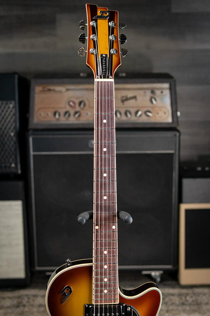 Duesenberg Starplayer TV Semi-Hollow Electric Guitar - Gold Burst with Hardshell Case