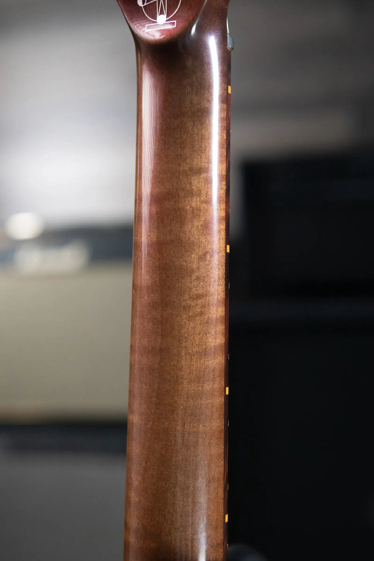 Dunable Custom Gnarwhal 9-String 1-Piece Curly Redwood Electric Guitar - Charcoal/Red Shift with Hardshell Case