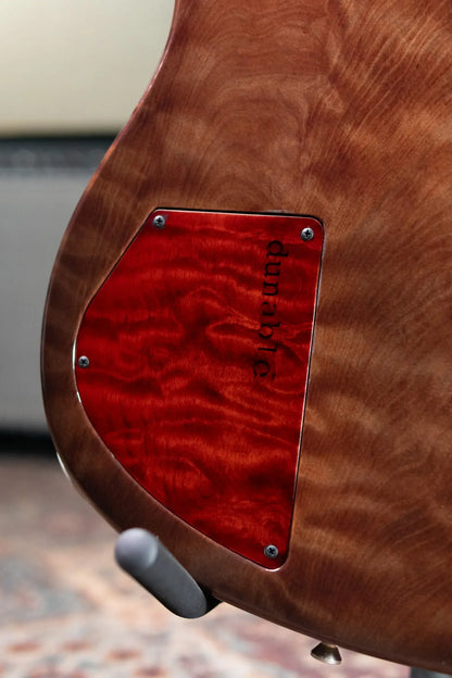 Dunable Custom Gnarwhal 9-String 1-Piece Curly Redwood Electric Guitar - Charcoal/Red Shift with Hardshell Case