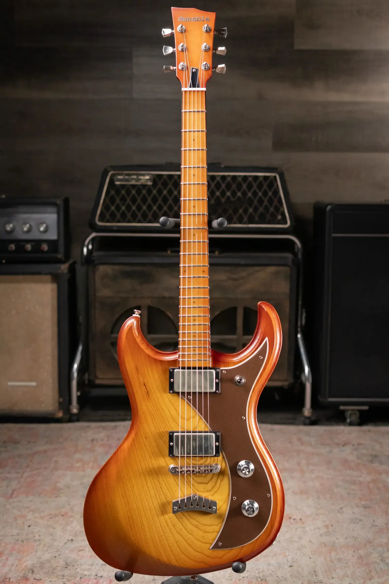 Dunable Custom Shop Gnarwhal Electric Guitar - Amber Burst with Hardshell Case