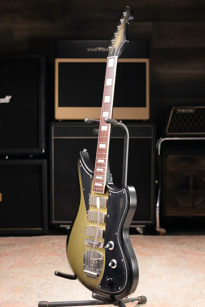 Dunable Custom Yeti Swervemeister Electric Guitar - Antique Silverburst with Hardshell Case