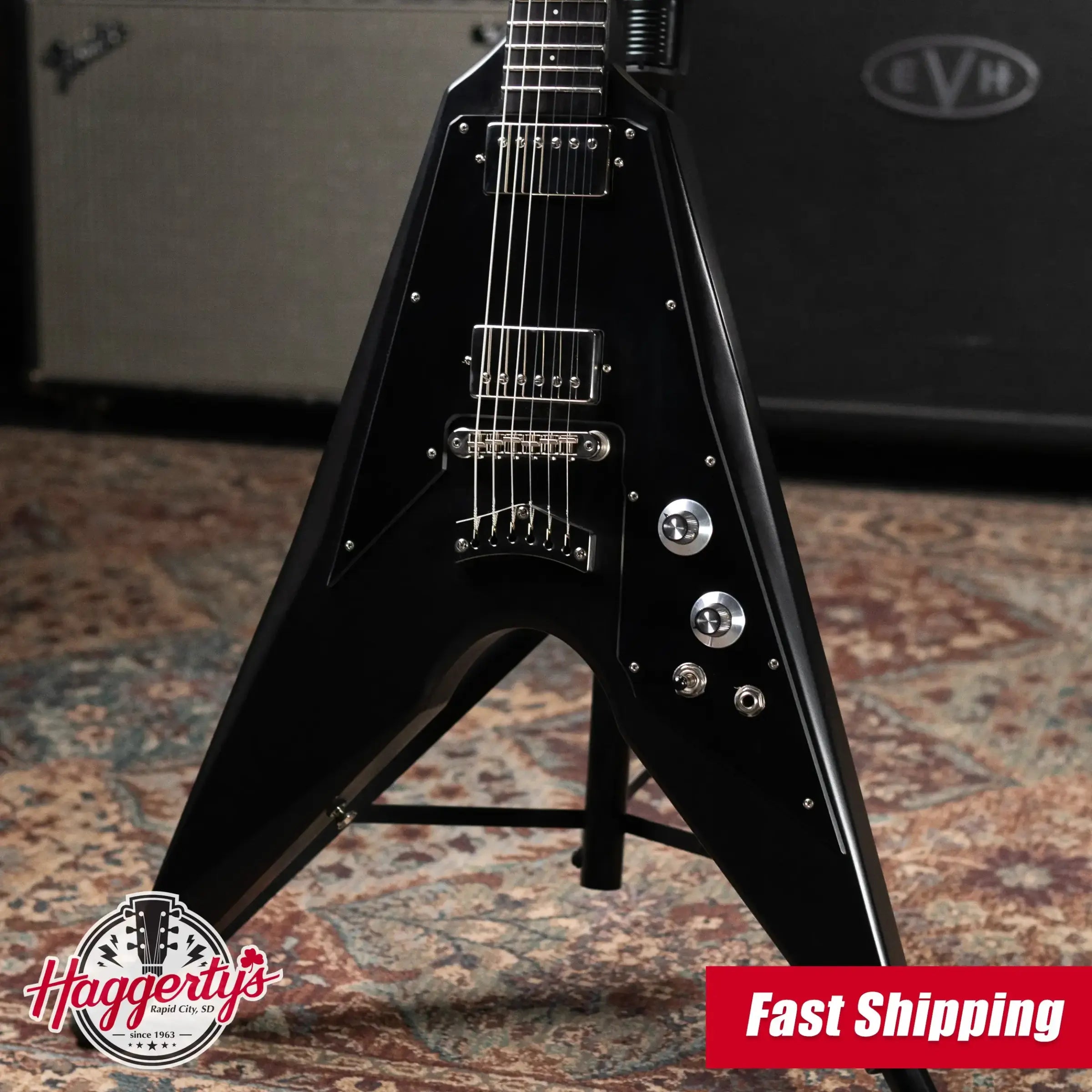 Dunable USA Custom Shop Asteroid Electric Guitar - Black with Softshell Case - Used