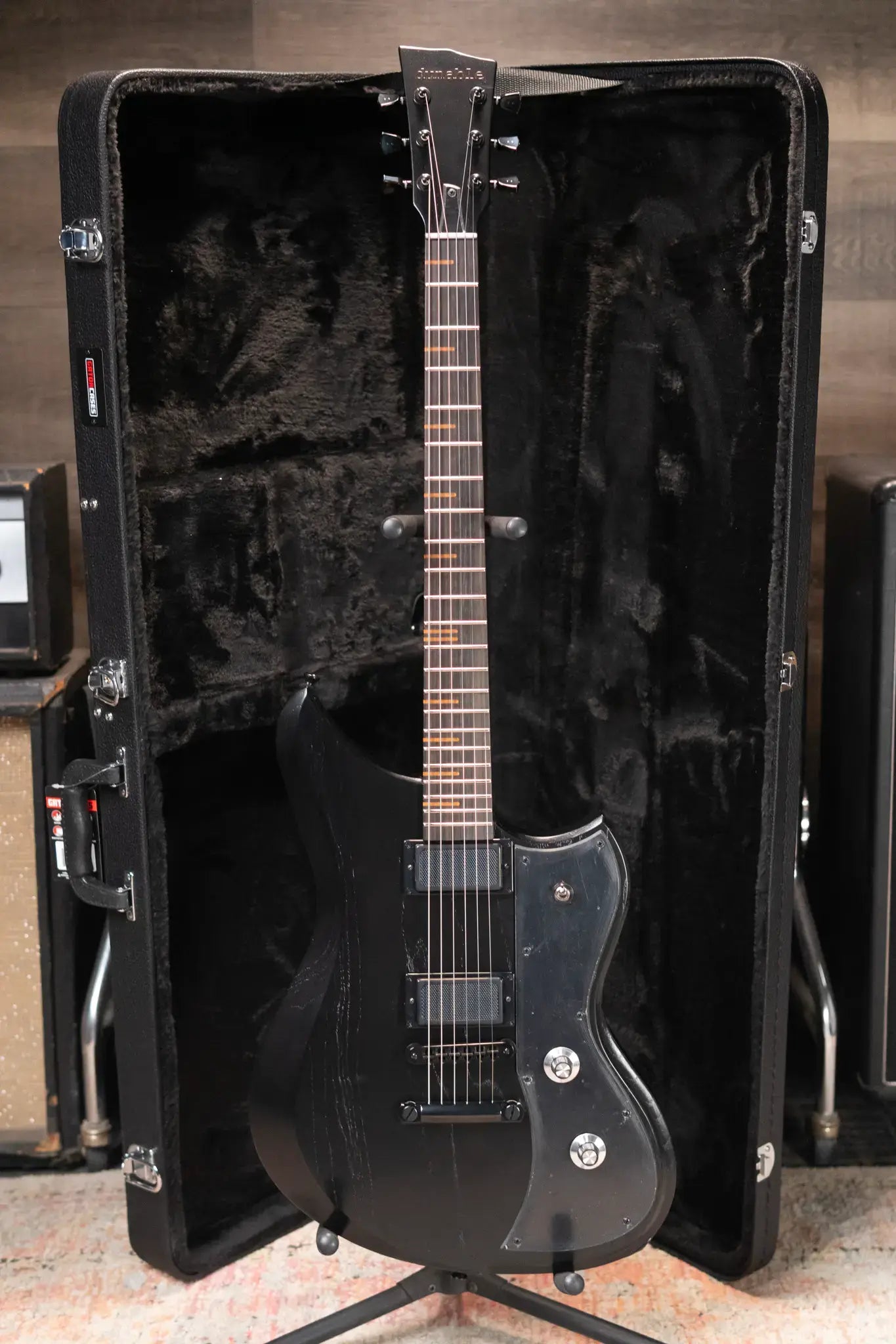 Dunable USA Custom Shop Yeti Electric Guitar - Black with Hardshell Case