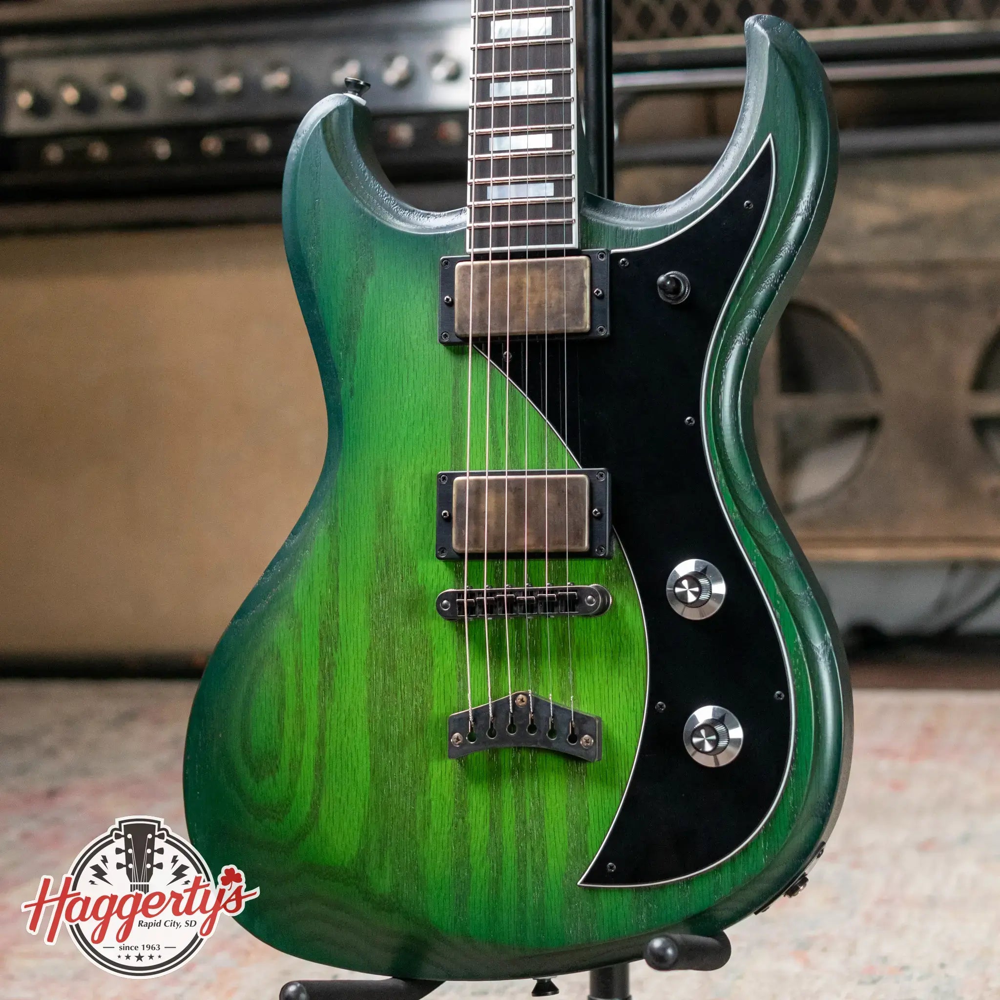 Dunable USA Gnarwhal Electric Guitar - Slime Glow with Hardshell Case