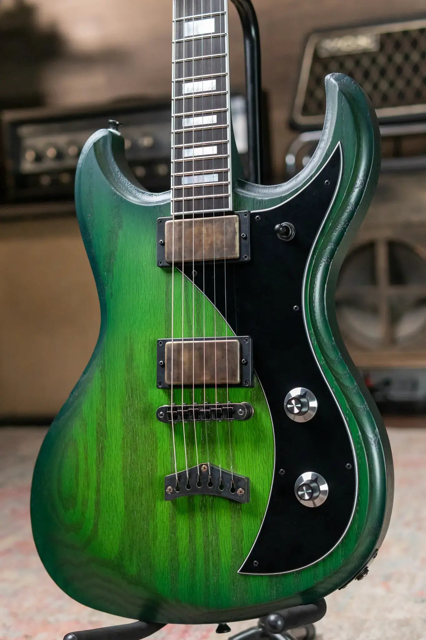 Dunable USA Gnarwhal Electric Guitar - Slime Glow with Hardshell Case