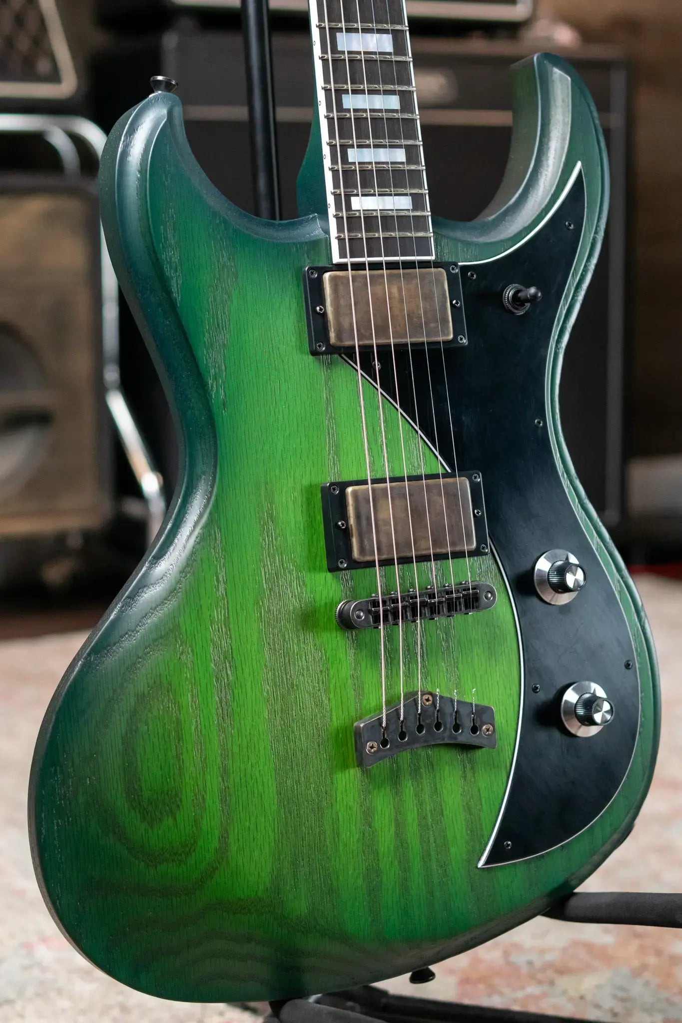Dunable USA Gnarwhal Electric Guitar - Slime Glow with Hardshell Case