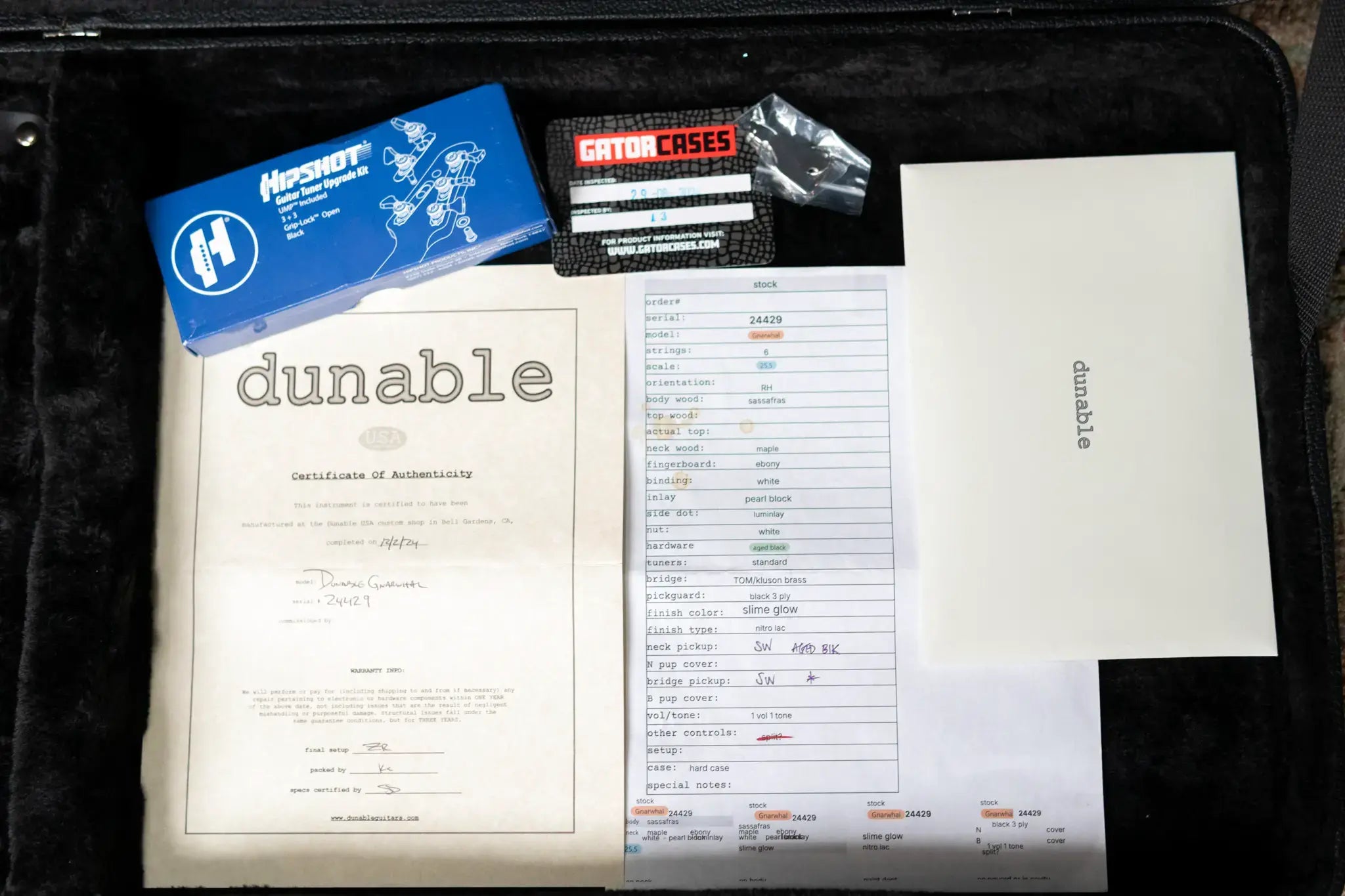 Dunable USA Gnarwhal Electric Guitar - Slime Glow with Hardshell Case