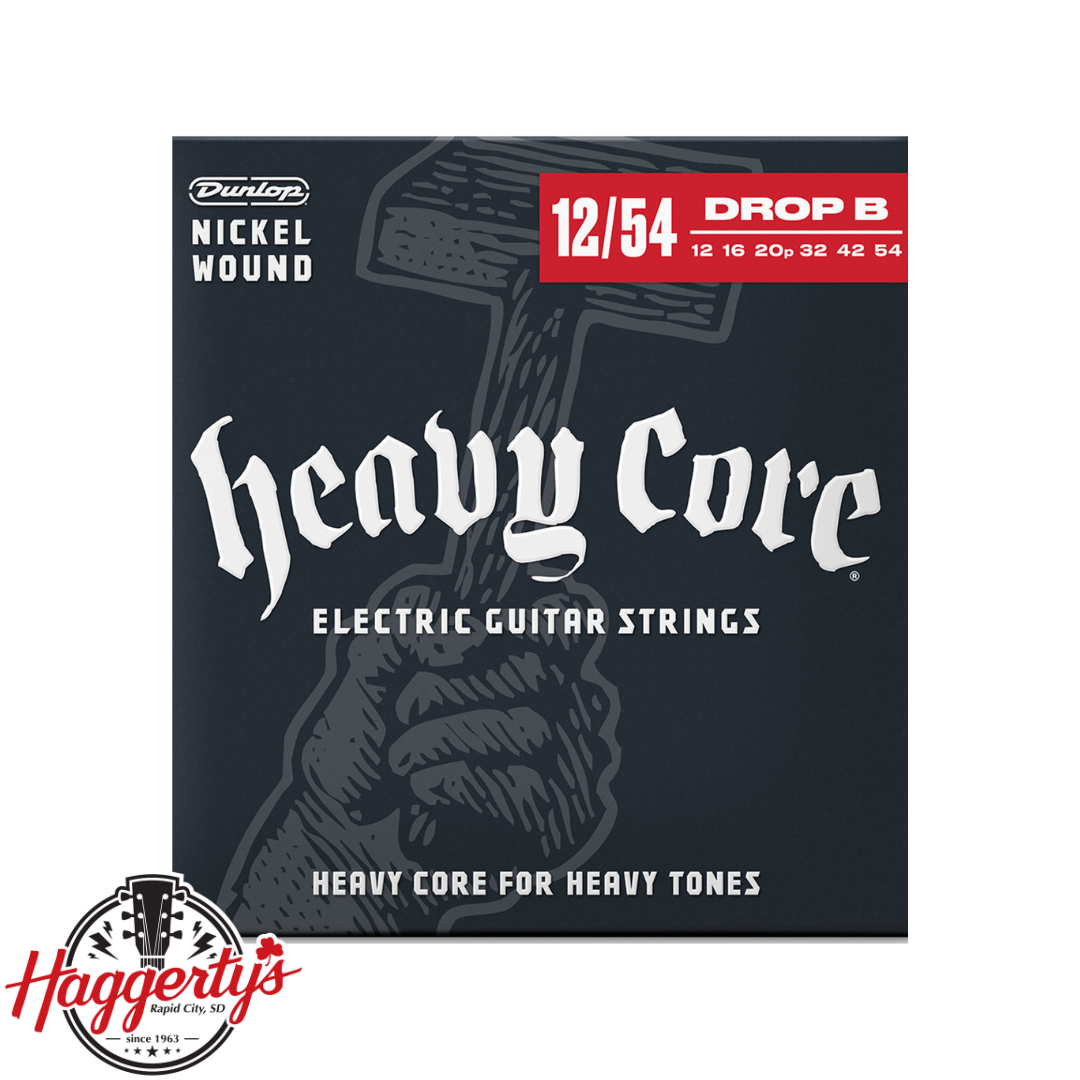Dunlop DHCN1254 Heavy Core NPS Electric Guitar Strings - .012-.054 Heaviest