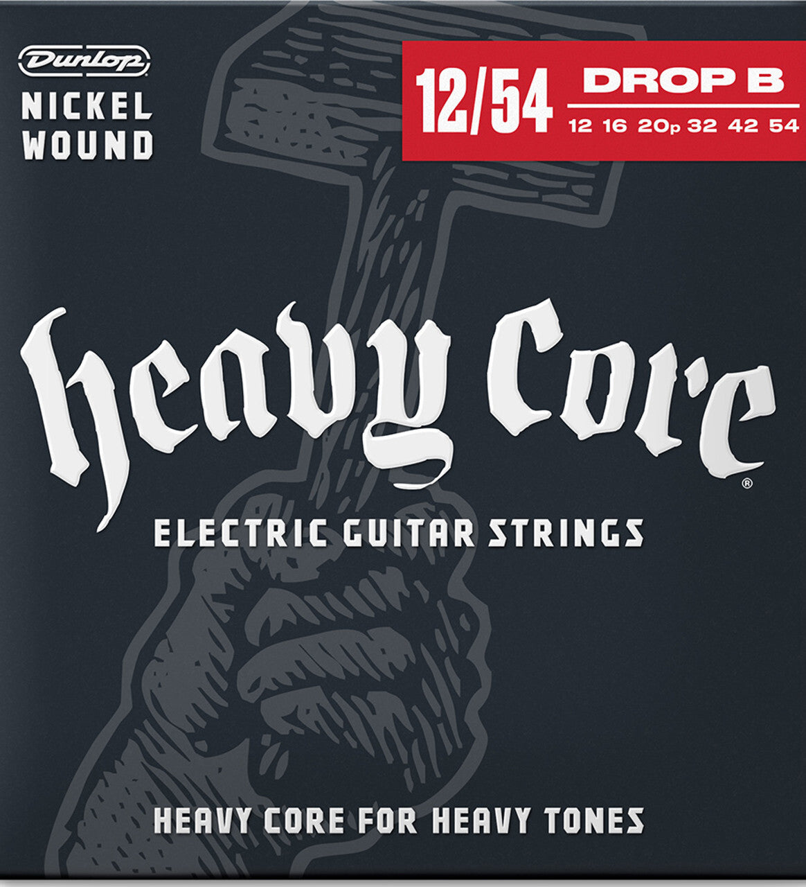Dunlop DHCN1254 Heavy Core NPS Electric Guitar Strings - .012-.054 Heaviest