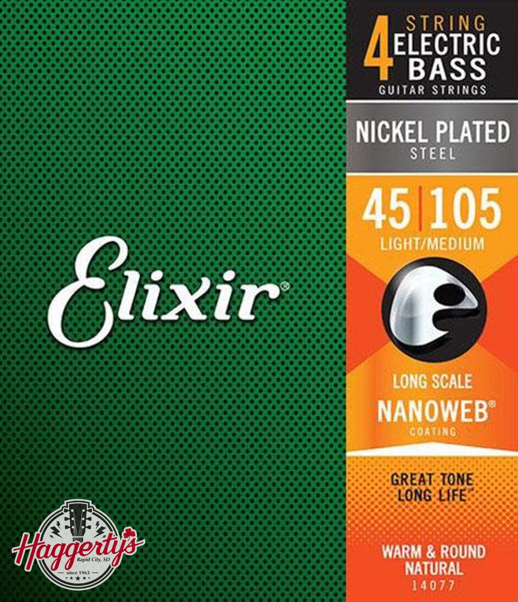 Elixir Nanoweb 4-String Bass 45-105 Longscale