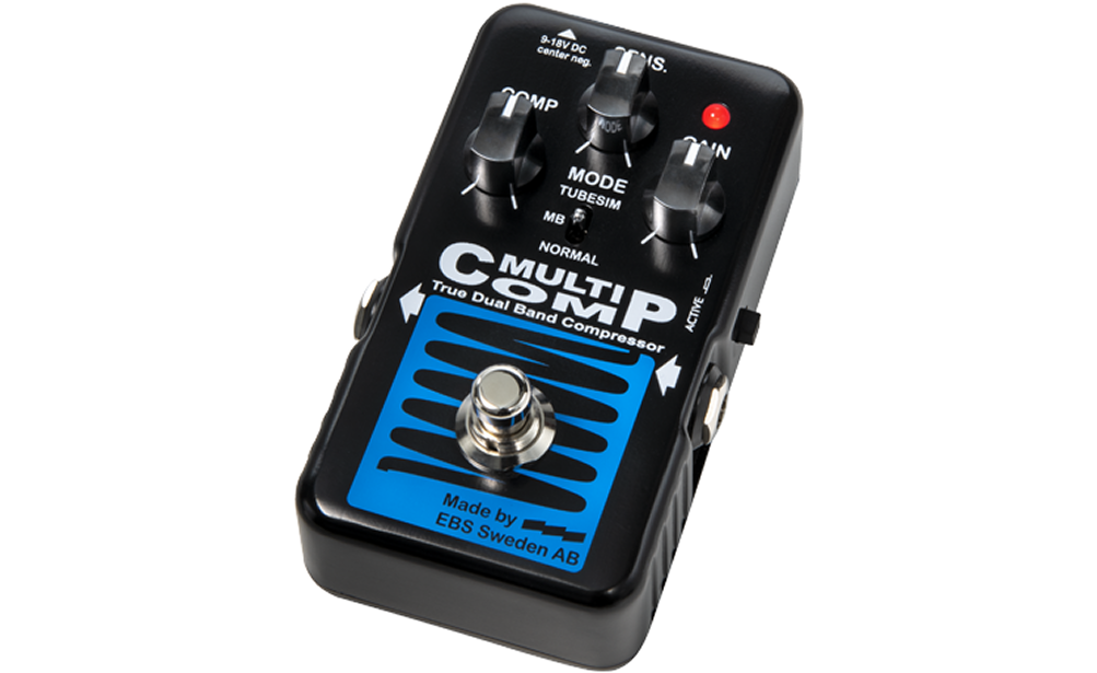 EBS EB-BL-MC MultiComp Blue Label Bass Effects Pedal True Dual Band Compressor