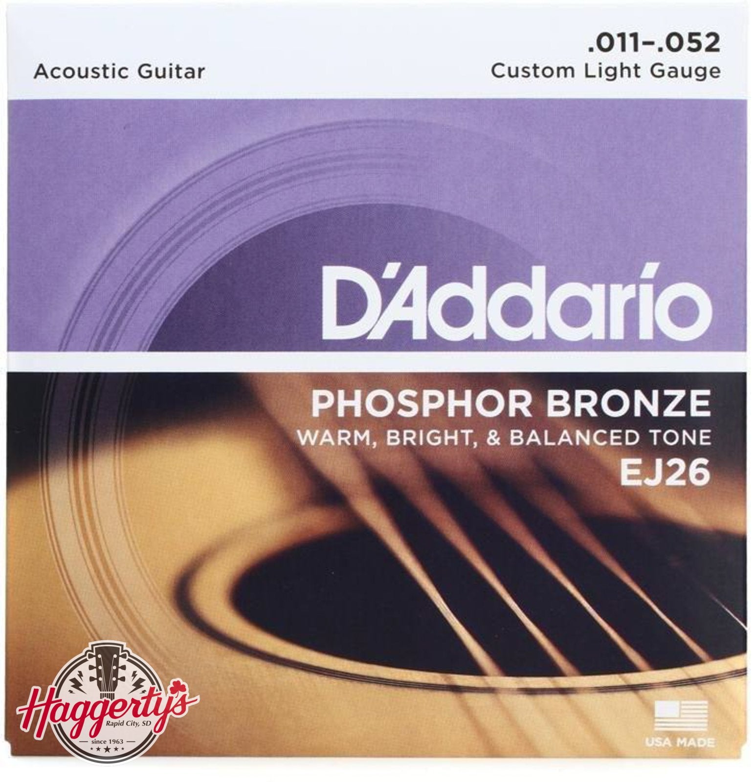 D'Addario EJ26 Phosphor Bronze Acoustic Guitar Strings 11-52