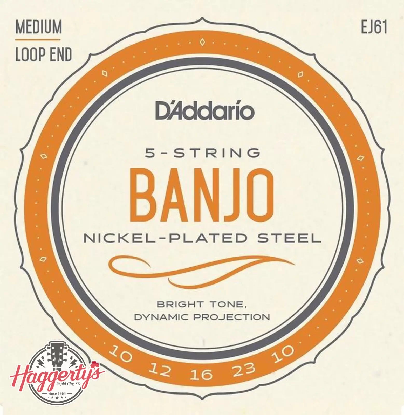 D'Addario EJ61 Medium Gauge Banjo Strings