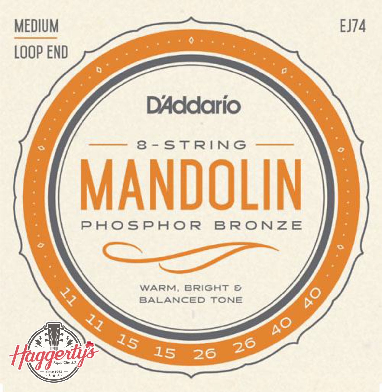 D'Addario EJ74 Medium Gauge Mandolin Strings