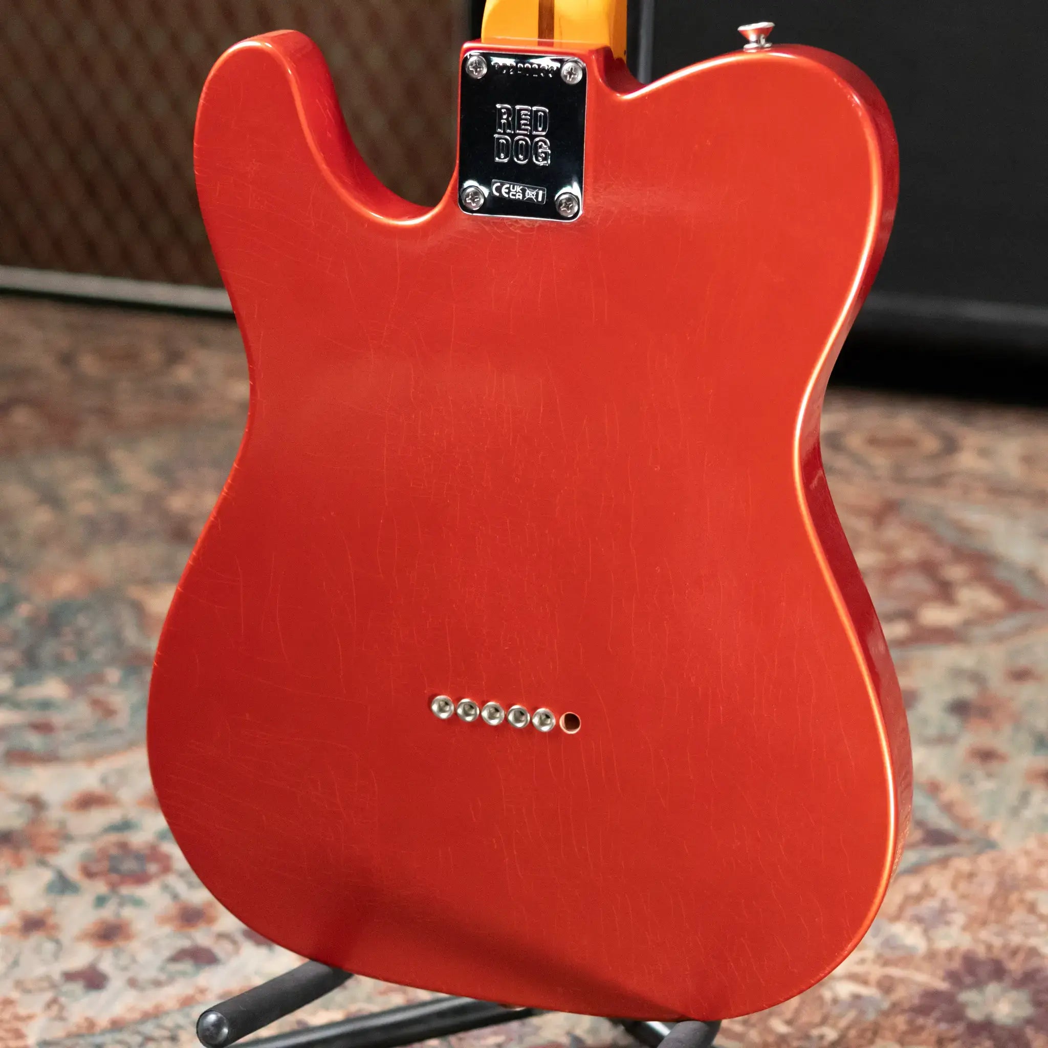 Fender Stories Collection Mike Campbell Red Dog Telecaster, Maple Fingerboard - Red Dog Red with Custom Vintage-Style Hardshell Case