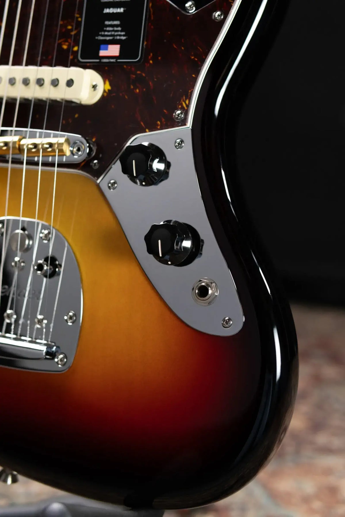 Fender American Professional Jaguar Electric Guitar - 3-Color Sunburst with Hardshell Case