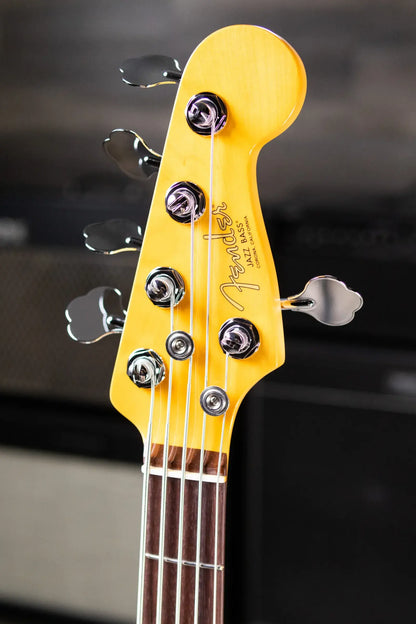 Fender American Professional Jazz Bass V - Olympic White with Hardshell Case