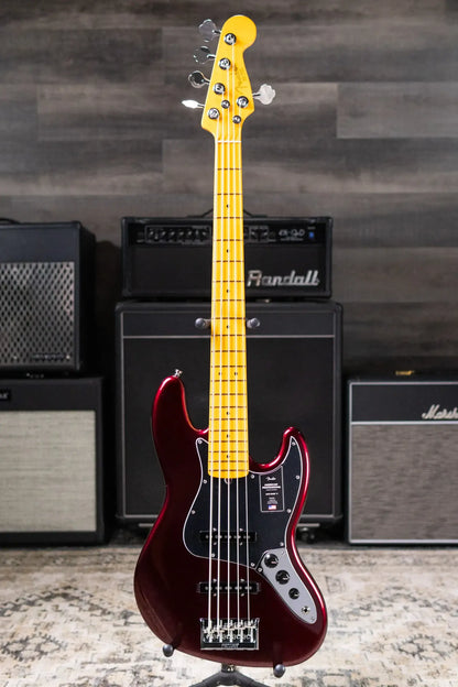 Fender American Professional Jazz Bass V - Oxblood with Hardshell Case