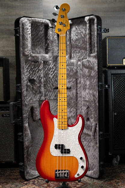 Fender American Professional Precision Bass - Aged Cherry Burst with Hardshell Case