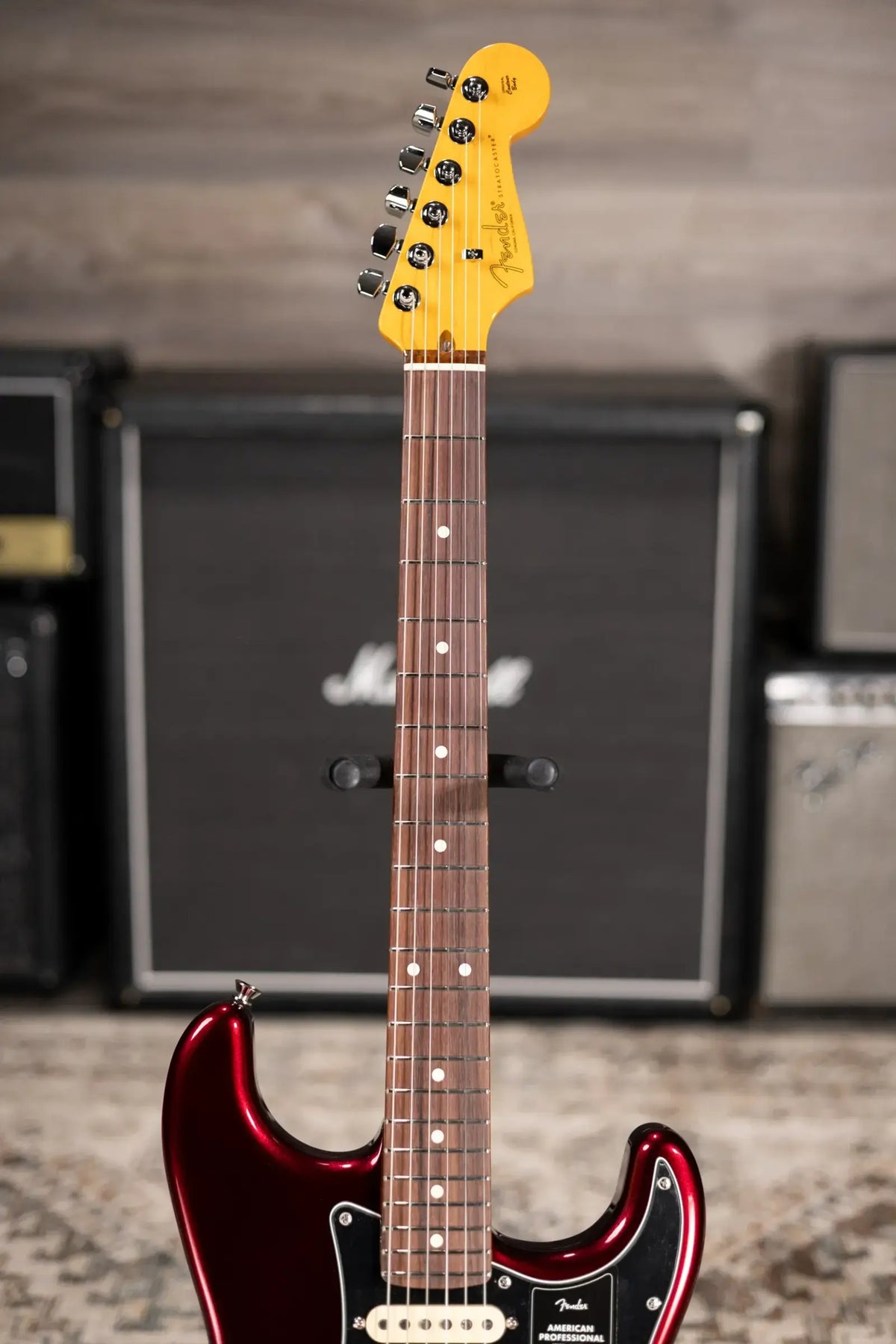 Fender American Professional Stratocaster Electric Guitar - Oxblood with Hardshell Case