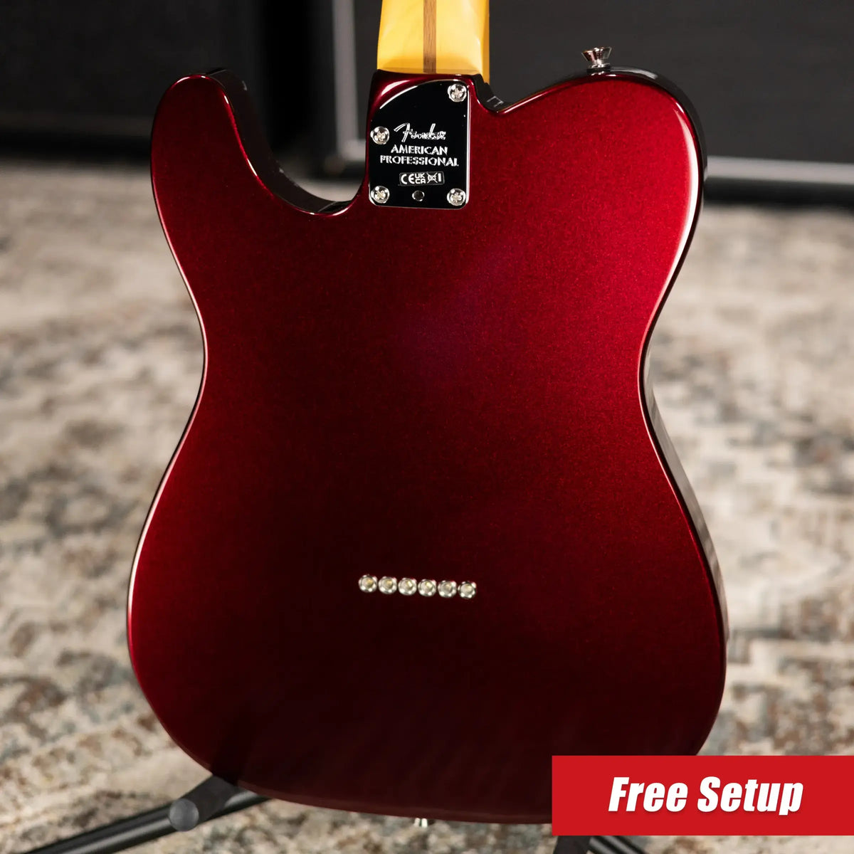 Fender American Professional Telecaster Electric Guitar - Oxblood with Hardshell Case