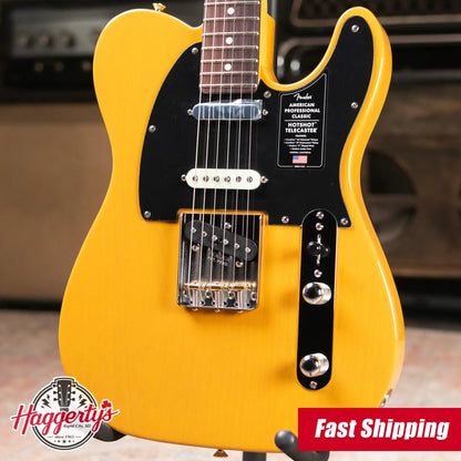 Fender American Professional Classic Hotshot Telecaster Electric Guitar - Butterscotch Blonde with Gig Bag