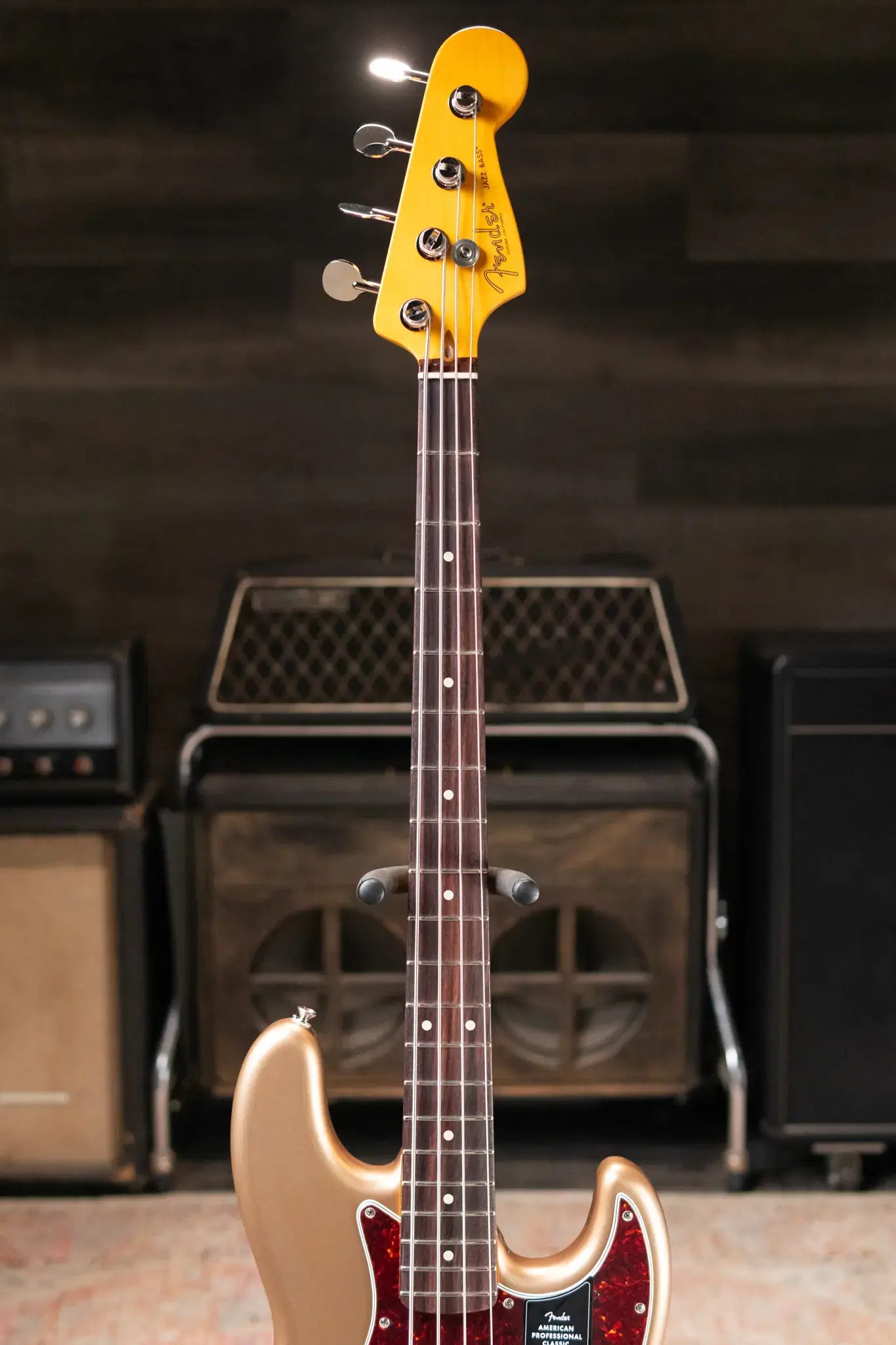 Fender American Professional Classic Jazz Bass - Faded Firemist Gold with Gig Bag